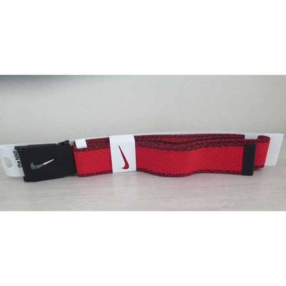 Nike Golf 11235616 72243 Men's O/S University Red Adjustable Knit Web Belt - Picture 1 of 8